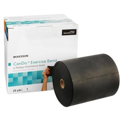 McKesson CanDo Exercise Resistance Band Black 5 Inch X 25 Yard X-Heavy Resistance (1073314_EA)