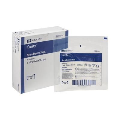 Curity Oil Emulsion Impregnated Dressing Rectangle 3 X 8 Inch Sterile (215607_CS)