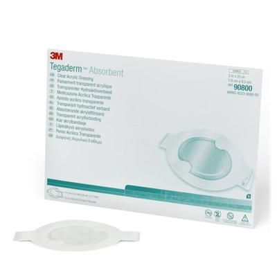3M Tegaderm Absorbent Absorbent Transparent Film Dressing 3 X 3-3/4 Inch Oval Sterile (1220167_CS)