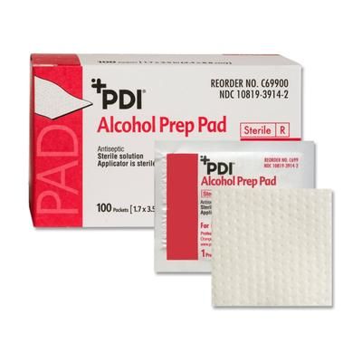 PDI Alcohol Prep Pad 70% Strength Isopropyl Alcohol Individual Packet Sterile (119965_CS)