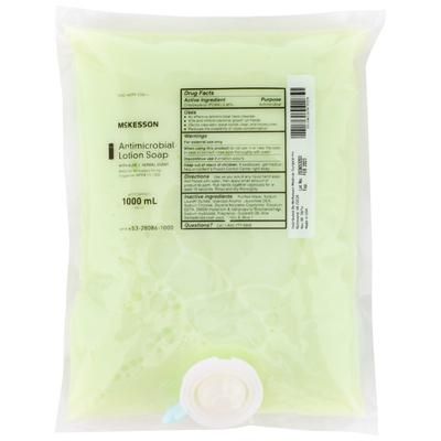 McKesson Antimicrobial Soap Lotion 1,000 mL Dispenser Refill Bag Herbal Scent (468273_EA)
