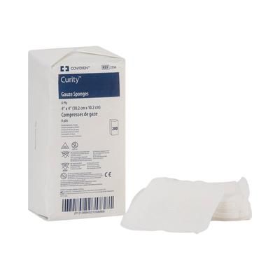 Curity Gauze Sponge 4 X 4 Inch 8-Ply NonSterile 200 per Pack (9995_CS)