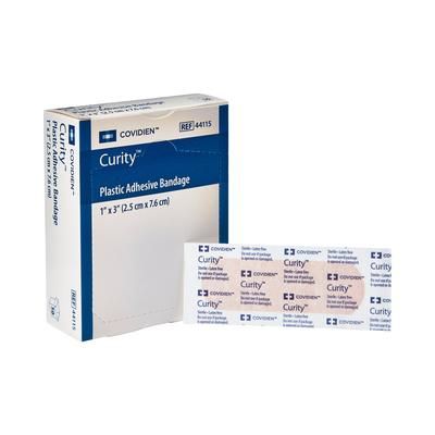 Curity Adhesive Strip 1 X 3 Inch Plastic Rectangle Tan Sterile (734673_CS)