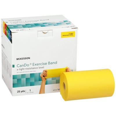 McKesson CanDo Exercise Resistance Band Yellow 5 Inch X 25 Yard X-Light Resistance (1073312_EA)