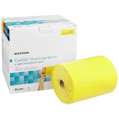 McKesson CanDo Exercise Resistance Band Yellow 5 Inch X 50 Yard X-Light Resistance (1073307_EA)