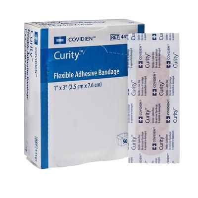 Curity Adhesive Strip 1 X 3 Inch Fabric Rectangle Tan Sterile (731917_CS)