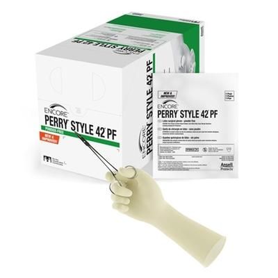 ENCORE Perry Style 42 PF Surgical Glove Size 7 Sterile Latex Standard Cuff Length Micro-Textured Natural Chemo Tested (1012596_CS)