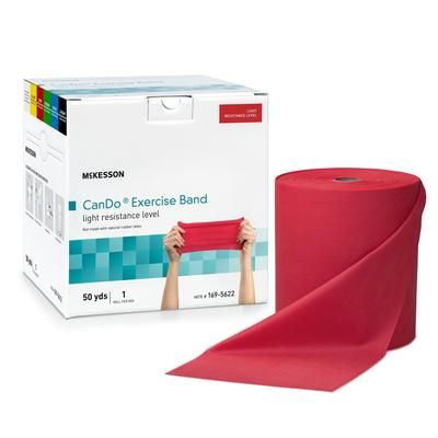 McKesson CanDo Exercise Resistance Band Red 5 Inch X 50 Yard Light Resistance (1199530_EA)