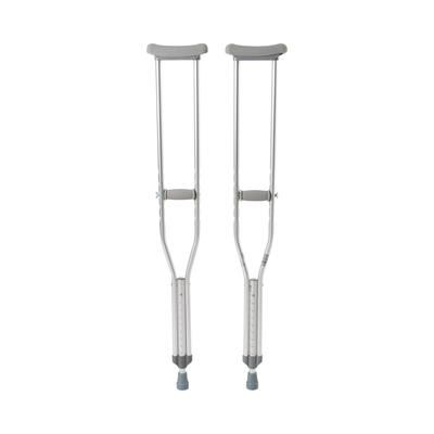 McKesson Underarm Crutches Adult 5 Foot 2 Inch to 5 Foot 10 Inch User Height Aluminum Frame 350 lbs. Weight Capacity (1065294_CS)