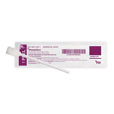 Prevantics Impregnated Swabstick 3.15% / 70% Strength CHG (Chlorhexidine Gluconate) / Isopropyl Alcohol Individual Packet NonSterile (532825_CS)