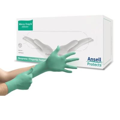 Micro-Touch Affinity Exam Glove X-Small NonSterile Polychloroprene Standard Cuff Length Textured Fingertips Green Chemo Tested (479456_BX)