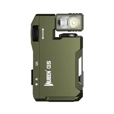 Mini Rotating Head Flashlight With Magnetic Tail 400 Lumens Waterproof EDC Pocket Torch green
