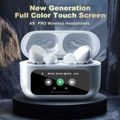 A9Pro Bluetooth Headset With LCD Display Wireless Noise Cancelling Earbuds With Long Battery Life a9pro