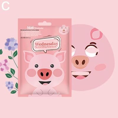 Cute Cartoon Facial Mask, Moisturizing Hydrating Mask For Deep Moisturizing Tender Skin, Animal Mask Skin Care Gift wednesday