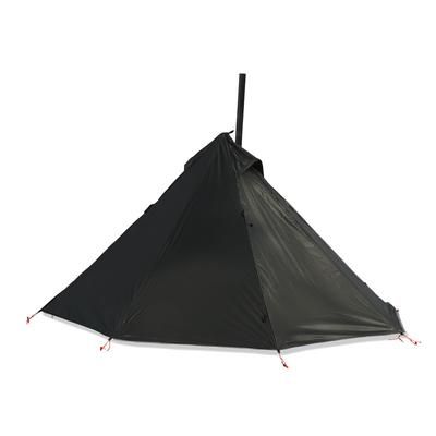 Ultralight Camping Hot Tent With Chimney Window, Tipi Teepee Bushcraft Tent, Outdoor Double Layer Pyramid Shelter black Tent Fly Set