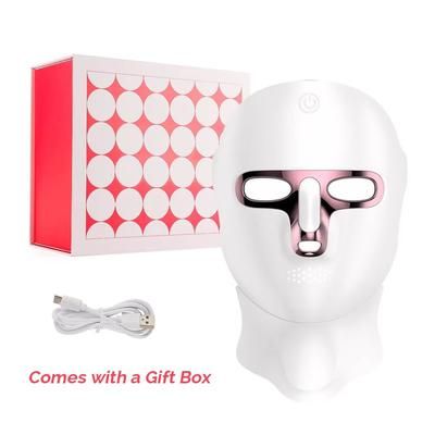 7 Color LED Face & Neck Mask Skin Rejuvenation, Anti Aging & Whitening Beauty Treatment gift Box