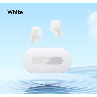 Baseus Bowie TWS Earphone Bluetooth 5.3, Wireless Sports Headset, Fast Charge Mini In Ear Earbuds white