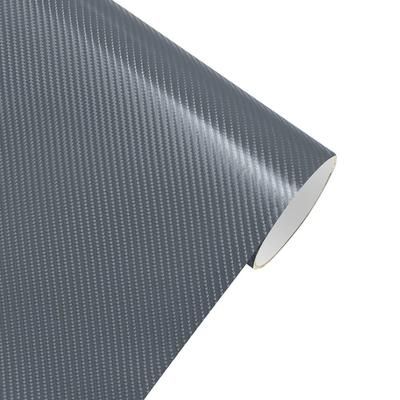 Glossy Carbon Fiber Vinyl Wrap Film Car & Motorcycle Sticker Auto Wrapping & Decorative Accessory 4d Grey 10x152cm