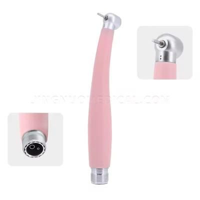 High Speed Dental Handpiece With Push Button And Ceramic Bearings pink 2 Hole No Led