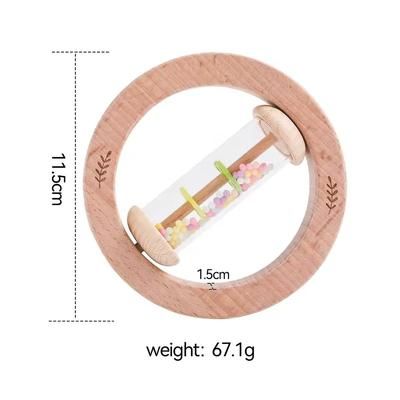 Montessori Baby Rain Stick Toy Sensory Hourglass Rattle For Early Learning & Music Play 3