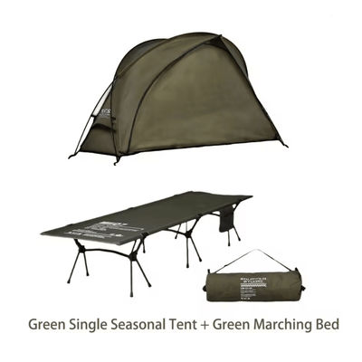 Four Season Lightweight Single Person Camping Tent green Set