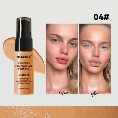 Powder Foundation, Long Lasting Waterproof, Moisturizing Sweat Resistant Coverage, Easy To Open, Oil Control Concealer 04