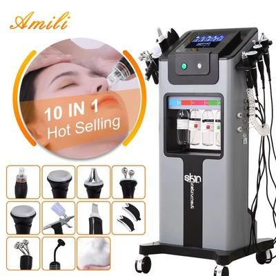 10 in 1 Professional HydraFacial Machine With Diamond Dermabrasion & Aqua Peeling System black us