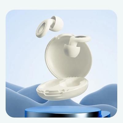 Super Soft Reusable Ear Plugs For Sleeping Noise Reduction & Anti Noise Hearing Protection For Travel, Work & Concerts white