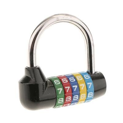 Rarelock 5Digit Letters Code Lock Secure Zinc Alloy Padlock For GYM Lockers, Cabinets & More black
