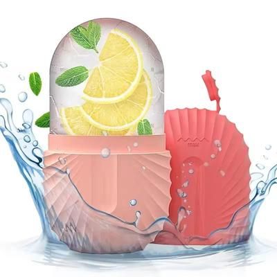 Silicone Ice Face Roller For Puffiness Reduction And Pore Tightening pink