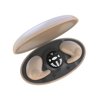 Invisible Sleep Headphones Bluetooth 5.3, IPX5 Waterproof Wireless Earbuds For Side Sleepers Comfortable Stereo Earphone khaki