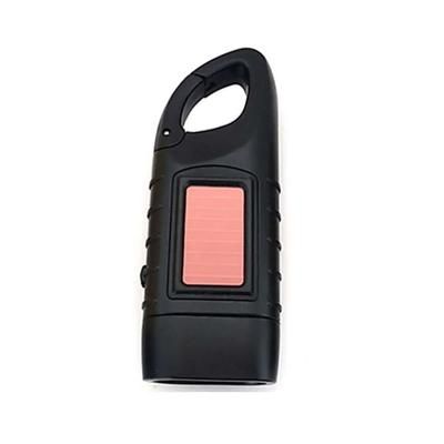 Solar Powered Hand Crank LED Flashlight, Long Range Portable Tent Light & Emergency Torch For Camping, Hiking Survival black