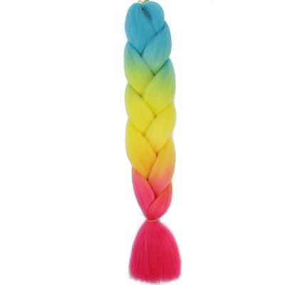 Jumbo Braids Extensions Synthetic Braiding Hair Kanekalon Afro Ombre Color Hair For Kids Children Crochet Twist Braid zitong c54 24inches
