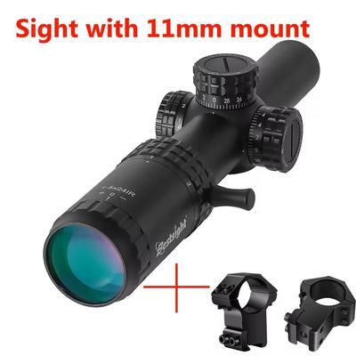 1 5x24 Tactical Rifle Scope With Red And Green Illuminated Reticle 11mm Rail Sight