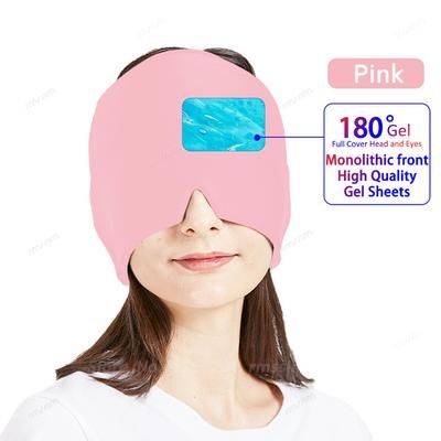 Adjustable Sleeping Eye Mask,Soothing Hot & Cold Compress For Puffy Eyes, Stress Relief & Better Sleep,Soft Gel Eye pink