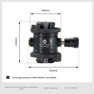 Campingmoon Z15 Gas Refill Adapter EN417 Lindal Valve Adapter black