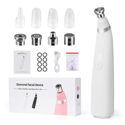Portable Diamond Peeling Machine, Microdermabrasion Facial Cleaning Device & Vacuum Blackhead Remover white