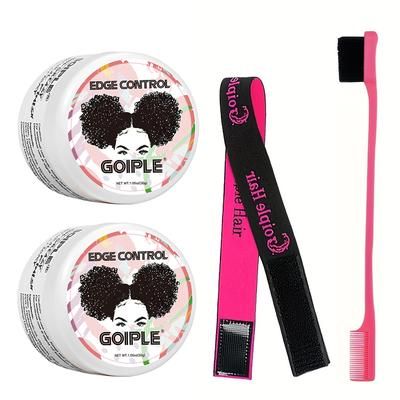 Mini Small Hair Gel Edge Control For 4C Curls & Tames Broken Hair Fix Bang Pomade & Styling Cream peach edge Gel 4pcs
