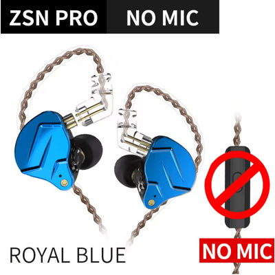 KZ ZSN PRO Hybrid In Ear Earphones royal Blue No Mic