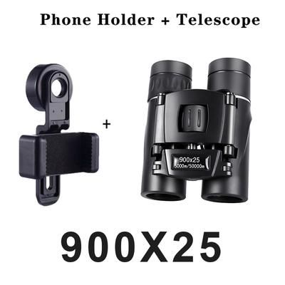 900x25 HD Zoom Portable Powerful Binoculars Long Range BAK4 Telescope Jumelles For Hunting, Camping & Low Light Viewin hs 900x25 set