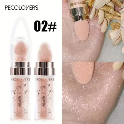 Shimmer Fairy Powder, White Purple Blue Loose Highlighter Face Body Glitter, Wand Makeup Bronzer, Illuminator Cosmetic 02