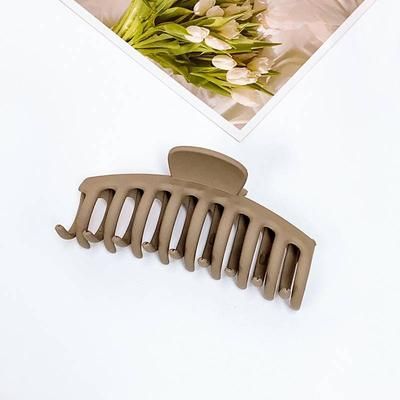 Acrylic Shark Clip Hair Claws French Inspired Hair Jewelry For Women light Coffee 2