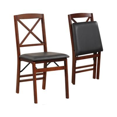 Folding Dining Chairs Set With High Capacity, Solid Wood, Padded Seat, Space Saving Design For Kitchen & Small Spaces Folding Dining Chairs Set With High Capacity, Solid Wood, Padded Seat, Space Saving Design For Kitchen & Small Spaces