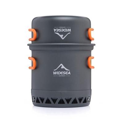 Outdoor Camping Cookware Set With Heat Resistant Pot And Kettle For Travel Cooking And Backpacking 1.3 L Pot