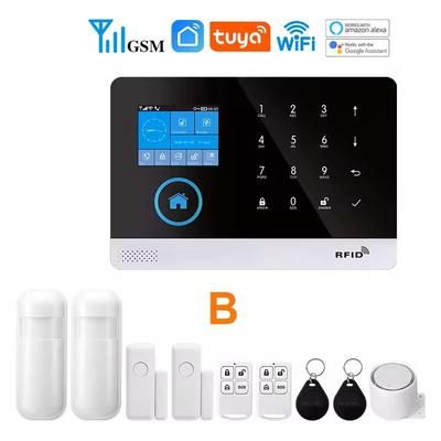 Smart WiFi GSM Home Alarm System With Motion Sensor And App Control For Alexa standard Kit B au Plug