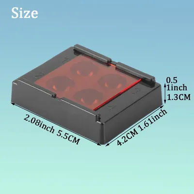 Dental Resin Shade Storage Box, Veneer Organizer Tool With Slots, Cover & Palette Case For Mixing And Shading 4 Holes