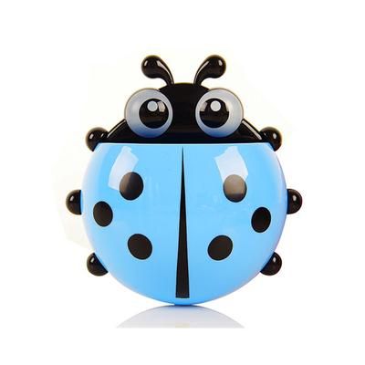 Adorable Ladybug Toothbrush Holder With Suction Cups Perfect Kids Bathroom Accessory & Gift Blue