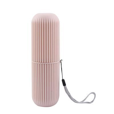 Compact Toothbrush & Toothpaste Protector, Dirt Proof Travel Case For Camping, Hiking & Daily Use pink