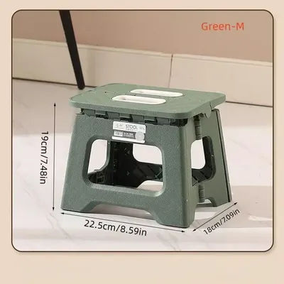 Adult & Children Folding Plastic Saddle Stool, Thickened Portable Camping And Fishing Chair green