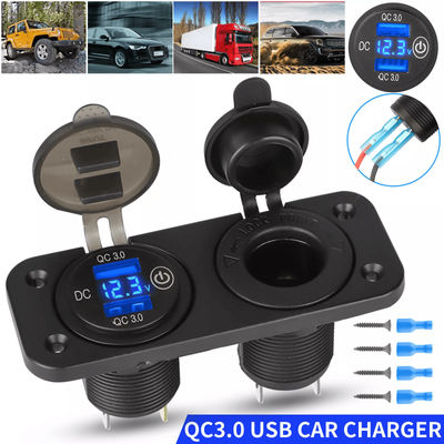 Dual USB Charger Car Cigarette Lighter Socket Plug Panel For Car, Truck, RV, Motorcycle Dual USB Charger Car Cigarette Lighter Socket Plug Panel For Car, Truck, RV, Motorcycle